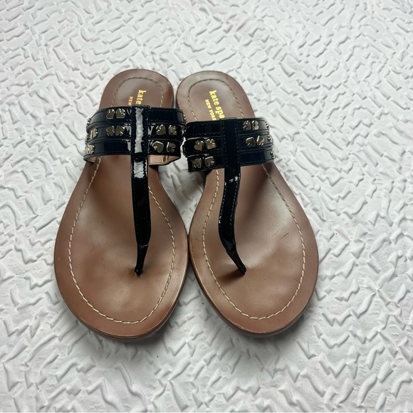 Kate Spade Carol Thong Sandals 7 Patent Leather - Picture 2 of 8